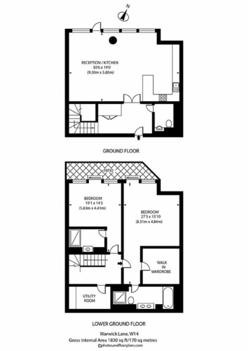 Floorplan for Thomas Earle House, 1 Warwick Lane, London, W14