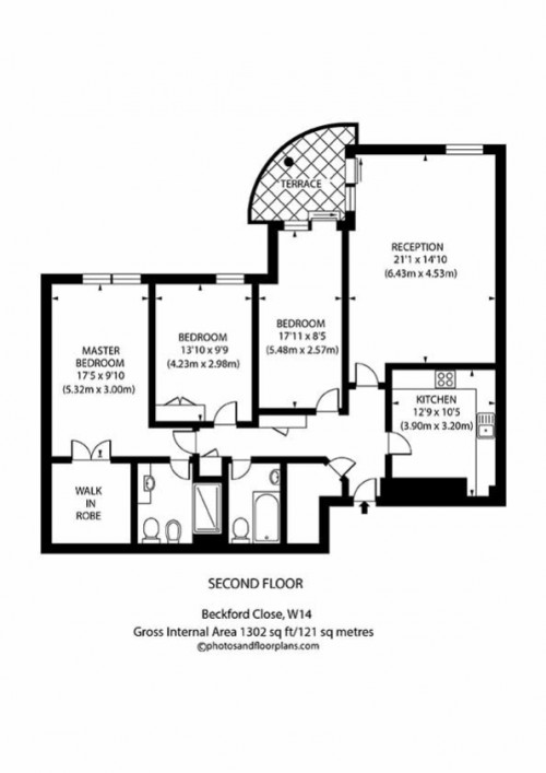 Floorplan for Warren House, Beckford Close, London, W14