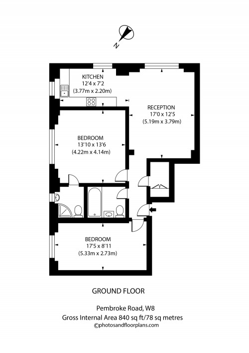 Floorplan for Chatsworth Court Pembroke Road, London, W8 6DG