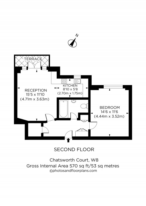 Floorplan for Chatsworth Court Pembroke Road, London, W8 6DJ