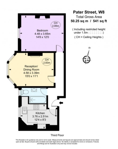 Floorplan for Abingdon Mansions, Pater Street, London, W8 6AB