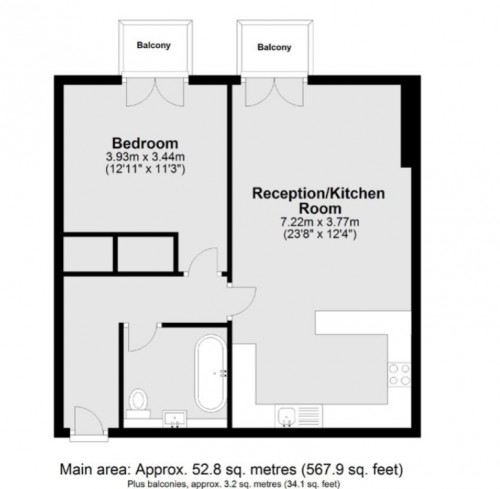 Floorplan for Ashmore House, 69 Russell Road, London, W14 8JB