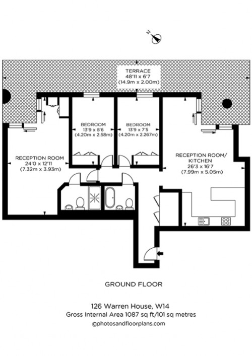 Floorplan for Warren House, Beckford Close , Kensington, London, W14