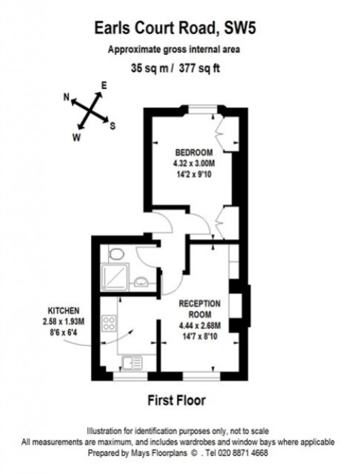 Floorplan for Childs Street, Earls Court, London, SW5