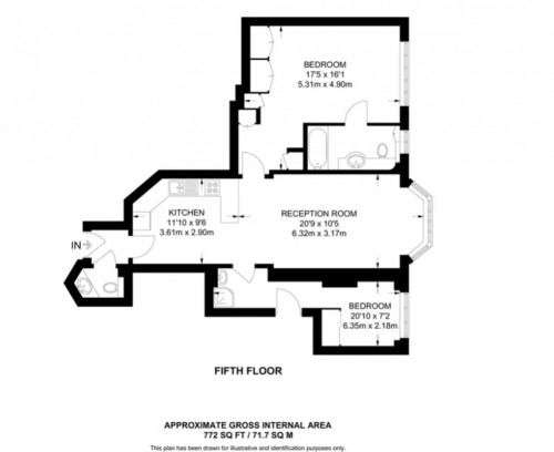Floorplan for St Mary Abbot's Court, Warwick Gardens, London, W14