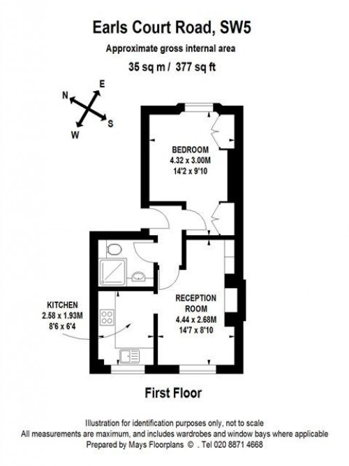 Floorplan for 125 Earls Court Road London SW5