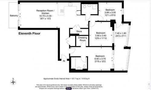 Floorplan for Sophora  Vista Chelsea Bridge, Queens Town Road, London , SW11 8BW, UK