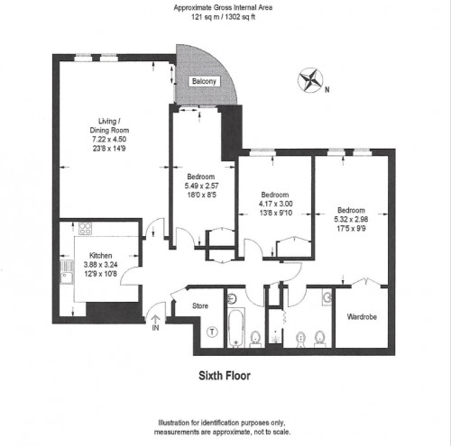 Floorplan for Warren House, Beckford Close, London, W14 8TR, UK