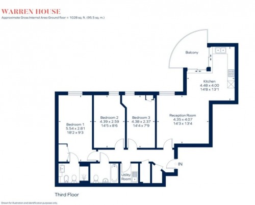 Floorplan for Warren House, Beckford Close, Kensington  W14