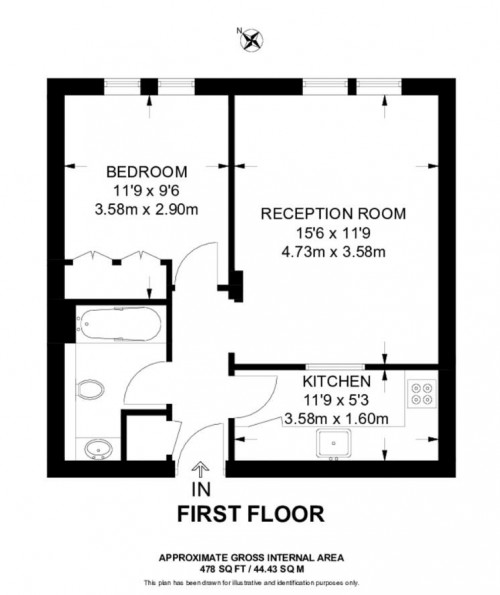 Floorplan for Carriage Lodge, 12 Earls Court Road, London, W8