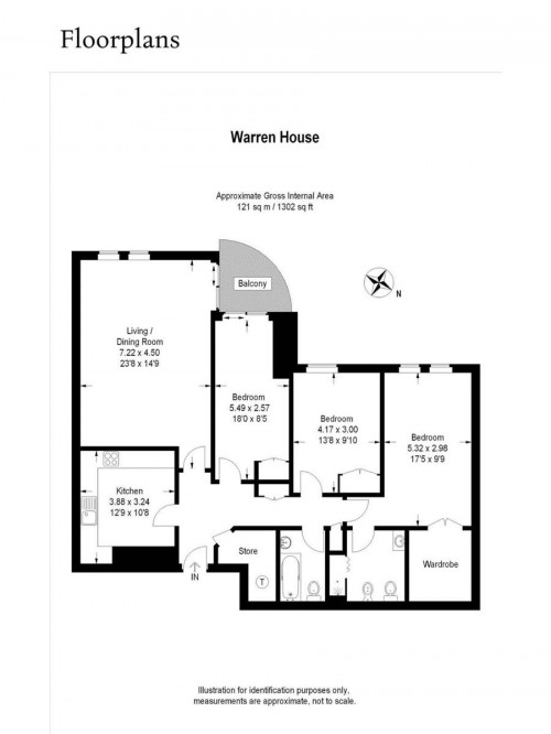 Floorplan for Warren House, Beckford Close, W14