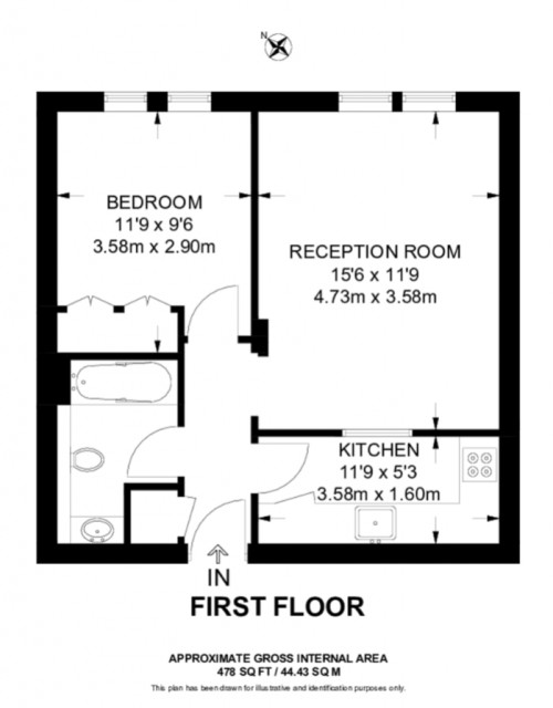 Floorplan for Carriage Lodge, 12 Earls Court Road, London, W8